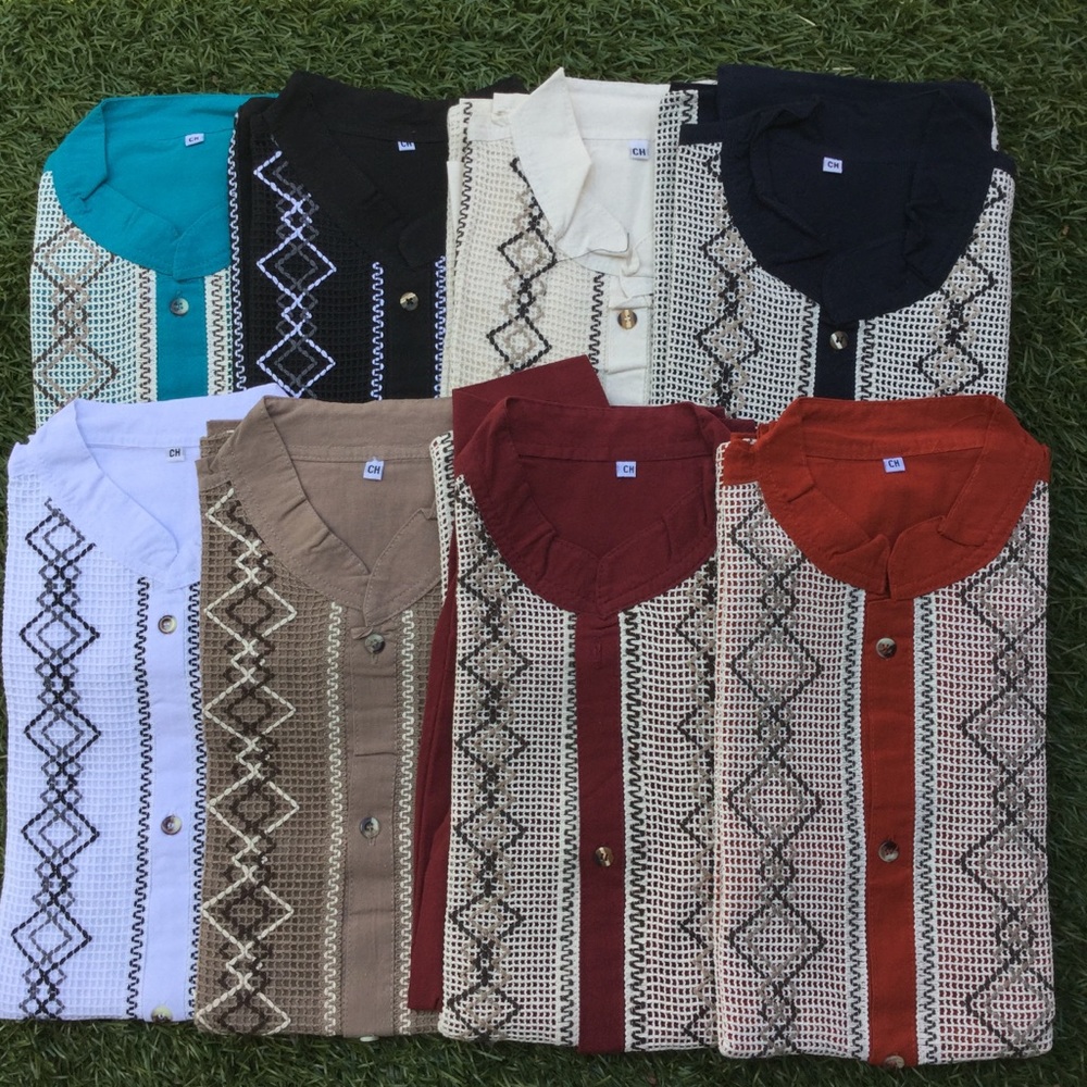 Mexican Shirt, Mexican Guayabera Small
